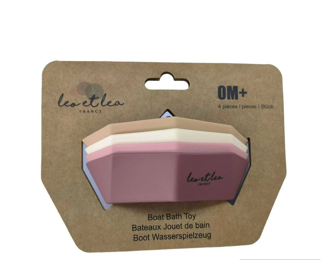 Jouet de bain bateau, Rose, lot de 4 – Image 3