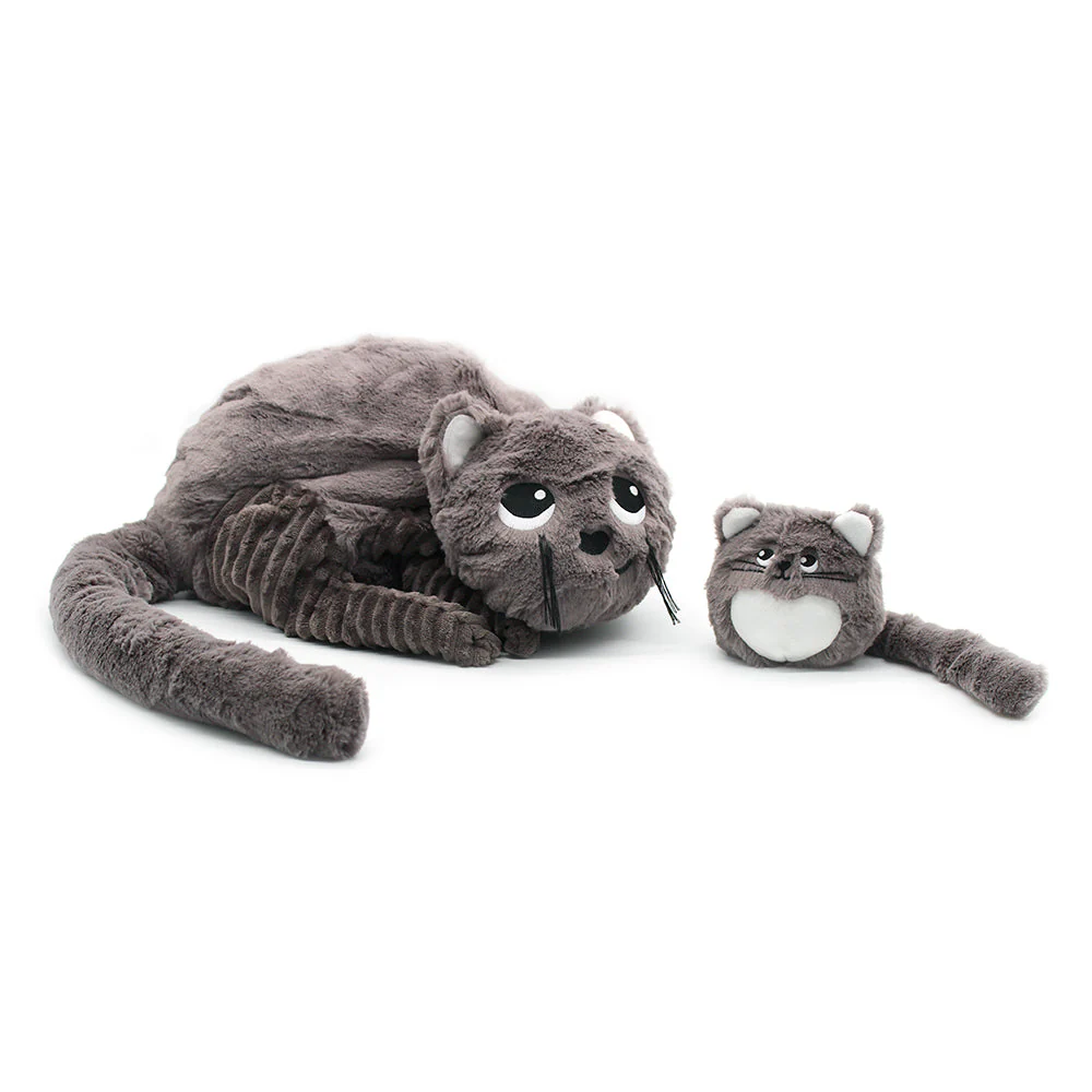 Peluche chat Miaou maman et son bébé gris - Les Ptipotos – Image 7