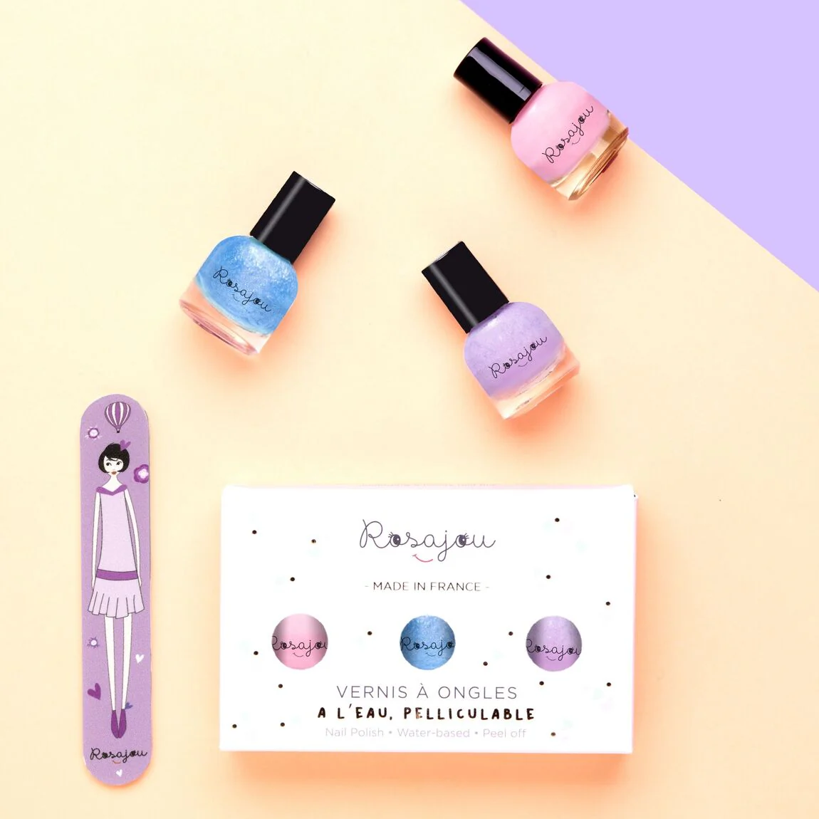 Coffret 3 vernis Flamingo x Givré x Lavande + lime à ongles – Image 2