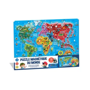 Puzzle magnétique du monde