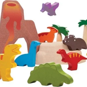Dinosaures en bois – univers préhistorique dès 3 ans | PlanToys