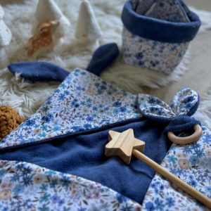 Cape de bain Lapinou / Romane Bleu