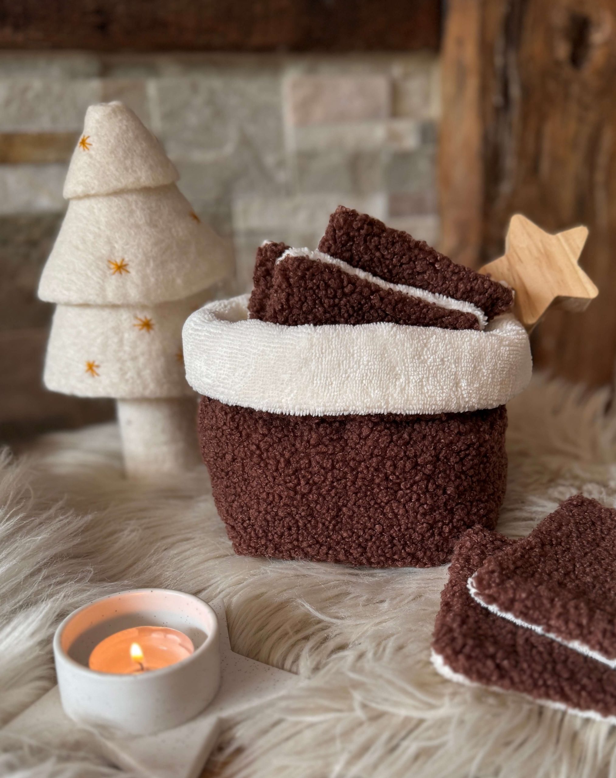 Cape de bain Lapinou / Teddy Peluche Cacao – Image 2