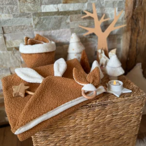Cape de bain Lapinou / Teddy Peluche Camel