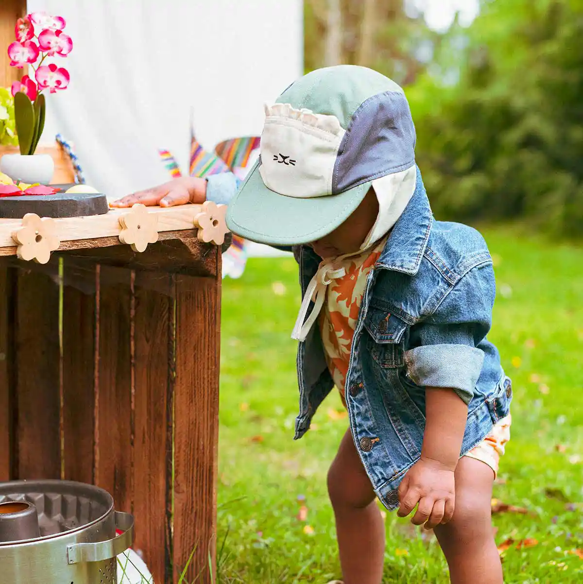 Camper Cap Lion Vert et Bleu – Image 4