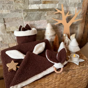 Cape de bain Lapinou / Teddy Peluche Cacao