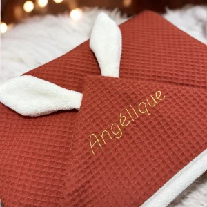 Cape de bain Nid d'abeille / Paprika