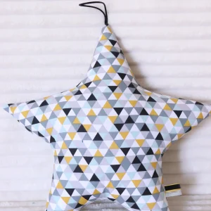 Veilleuse Étoile triangle noir et moutarde