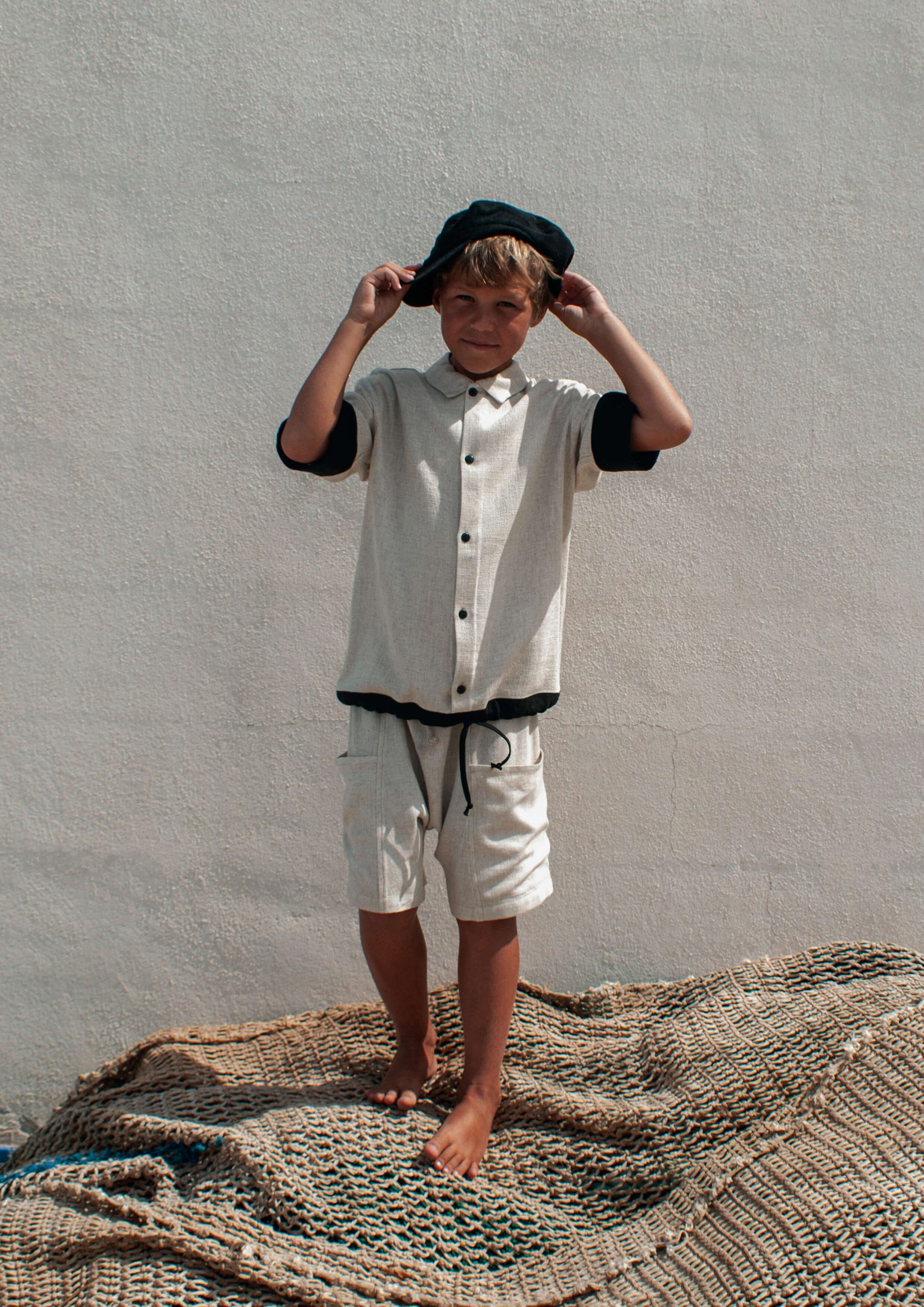 Chemise Pierrot beige - POPELIN