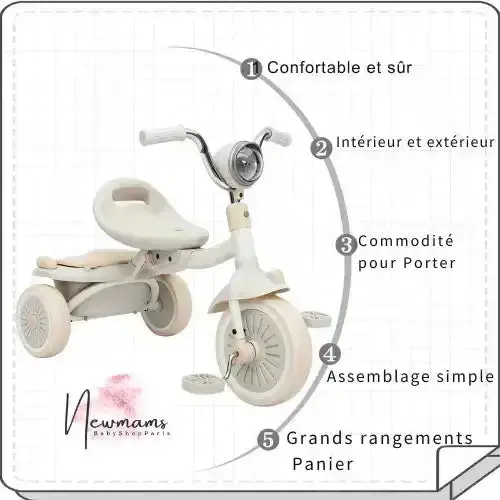 Tricycle Évolutif Bébé Pédalou - Vélo Tricycle pour Enfants – Image 4
