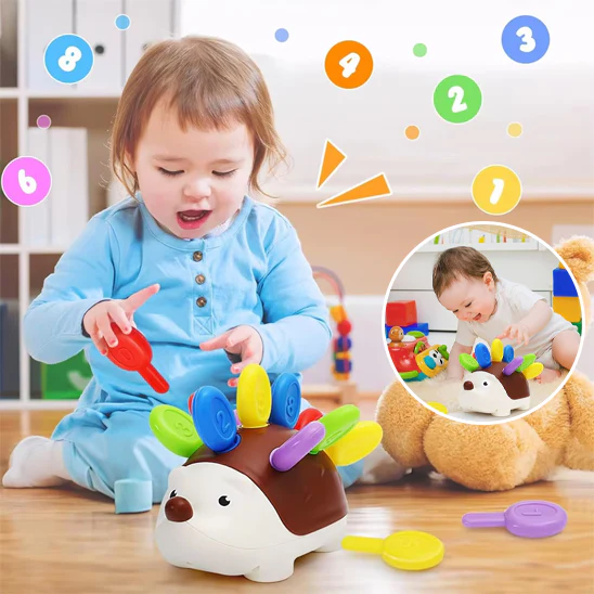 Jouet Sensoriel Motricité Fine Bebe Jeux Éducatif pour Apprendre à Compter et Les Couleurs – Image 5