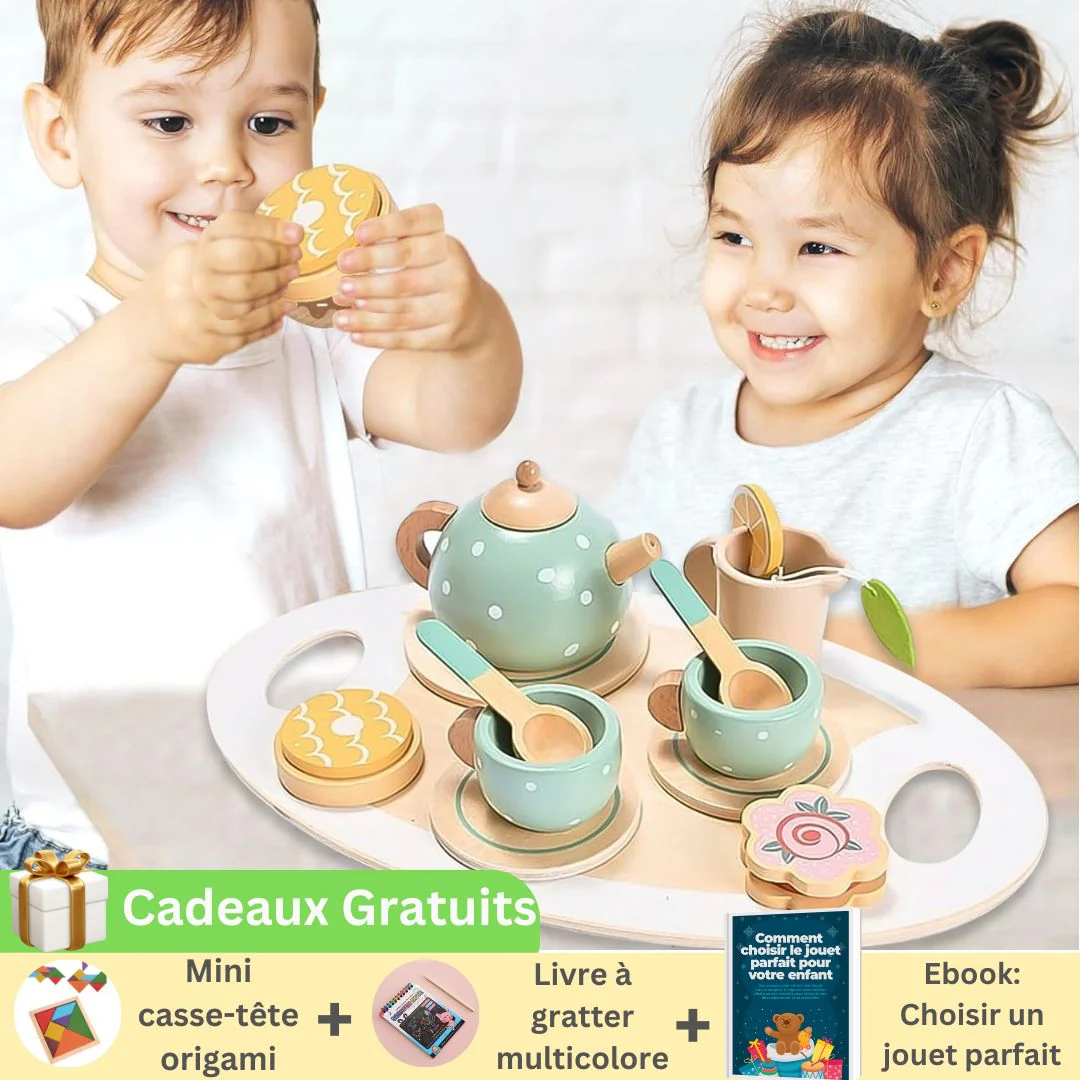 Jouet en bois pour cuisine - ensemble THÉIÈRE™