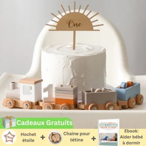 Train en bois d'anniversaire - TRAIN1-5™